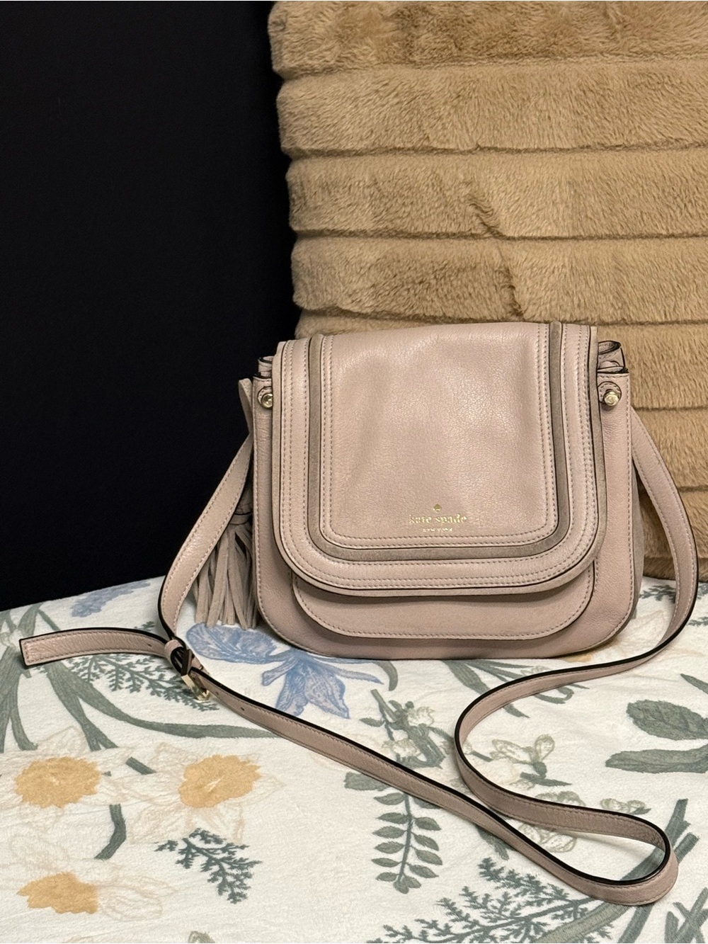 Kate Spade Pratt Street Small Rianne Leather & Suede Tassel Crossbody